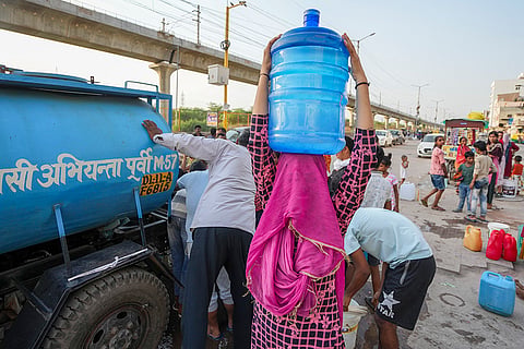 Water tanker at New Ashok Nagar